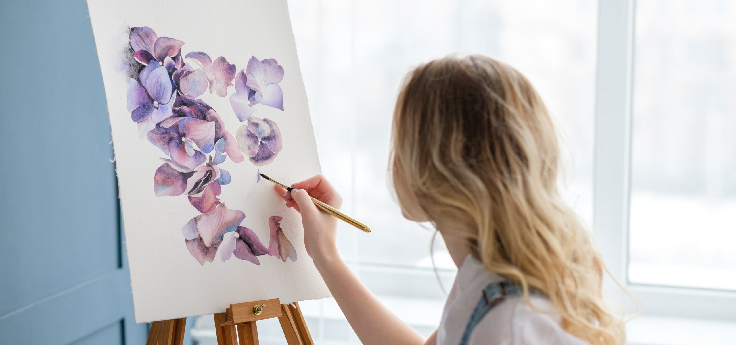 artist lifestyle paint hobby woman draw watercolor